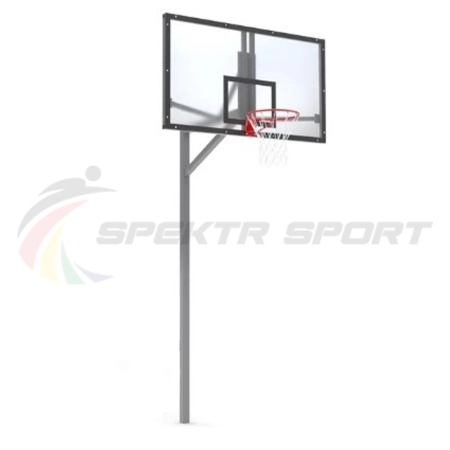 Купить Стойка баскетбольная уличная упрощенная со щитом из оргстекла, кольцом и сеткой SP D 412 в Мамадыше 